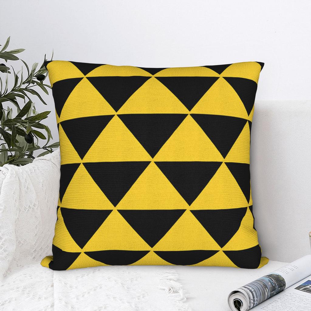 Yellow Geometric Pillow Cover Square Cushion Cover Kawaii Pillow Case For Couch Sofa Bedroom