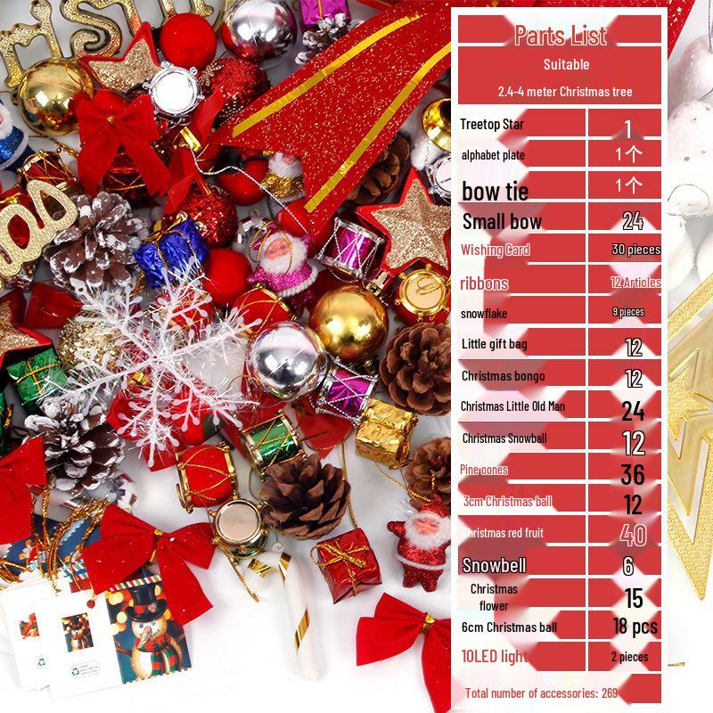 Christmas Tree Ornament Set: Decorations & Accessories Value Pack