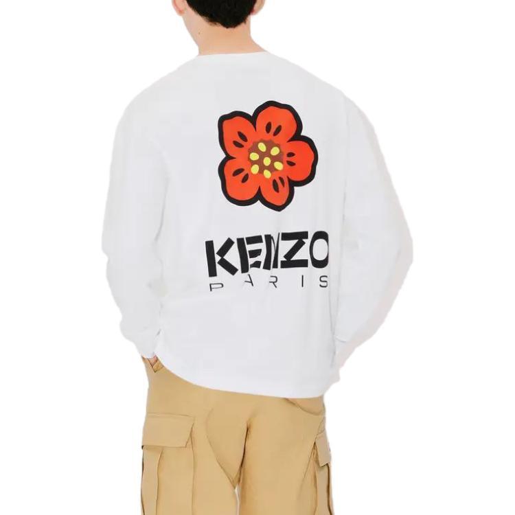 KENZO T Shirts Men's White Crew Neck Moderate Straight Fit FD55TS4444SG-01
