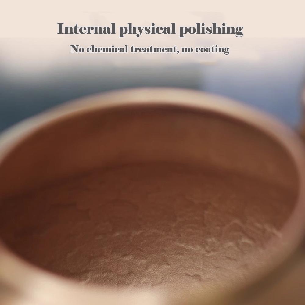 Pear Shaped Red Copper Teapot, Handmade Hammered Copper Teakettle, Around the Stove Boiling Tea Pot, Kung Fu Health Tea Set,1.5L