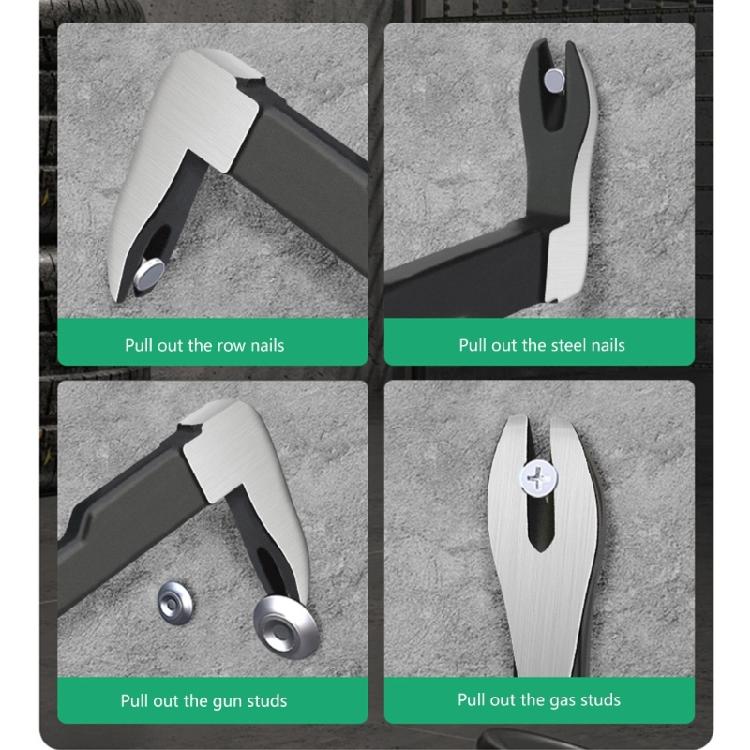 Double Headed Claw Bar Reinforced Leverage Extractor Tool with Reinforced Hammers Face for Construction and DIYer Tasks
