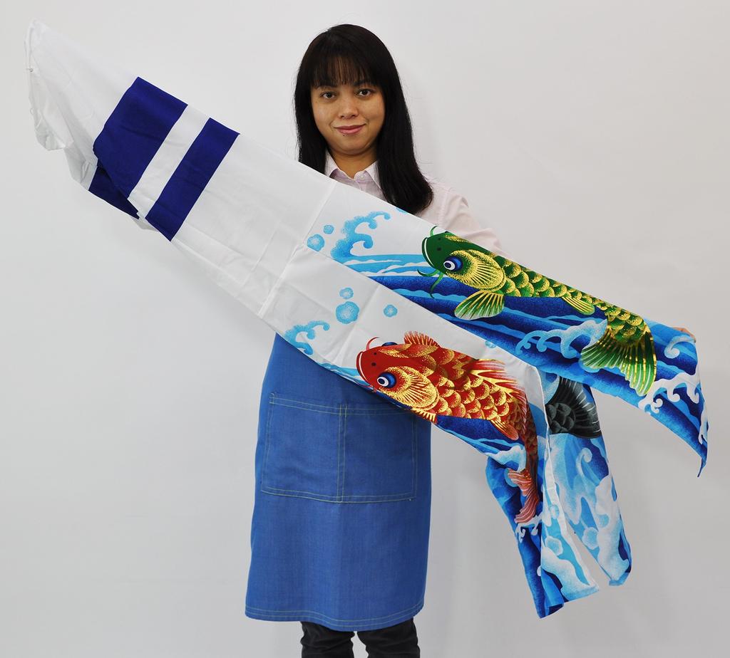 Hidemitsu Doll Workshop Miniature Koinobori Full Set with Stand and Mounting ZC6562A (Carp Streamer), Kakou, 1.5m, Brackets,