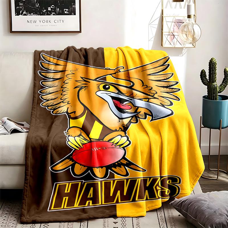 Hawthorn Hawks  Theme Blanket Suitable For Beds Sofas And Camping Perfect For Both Men And Women Comfortable Bedding All Year Round