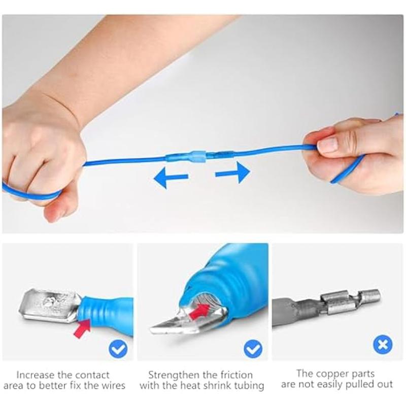 A03F-720PC Electrical Crimp Butt Terminals, Insulated Splice Connectors, Waterproof Heat Shrink Wire Connectors For Marine Truck