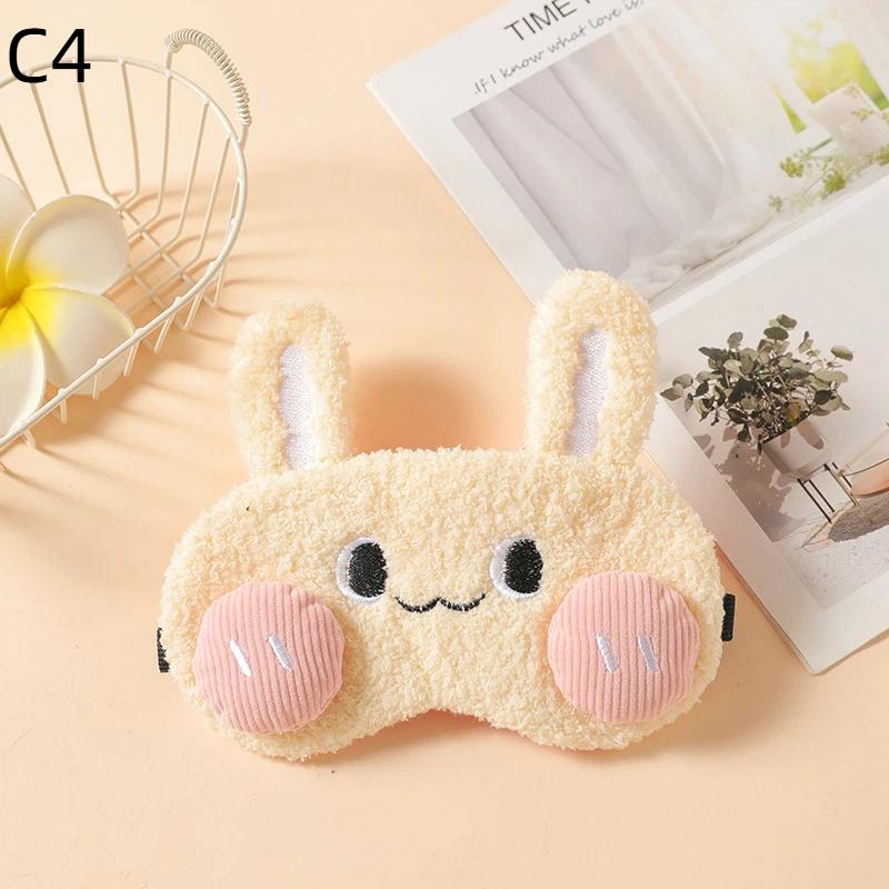 Cute Cartoon Plush Sleep Eye Mask Light Blocking Sleeping Eye Cover Protective Eye Mask Comfortable Soft