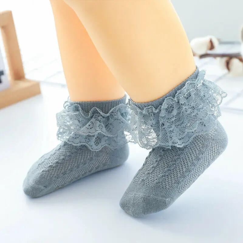 Baby Stuff Kids Baby Girl Swallowed Warm Lace Tutu Socks Infant Newborn Child Lace Swallowed Solid Ankle Socks