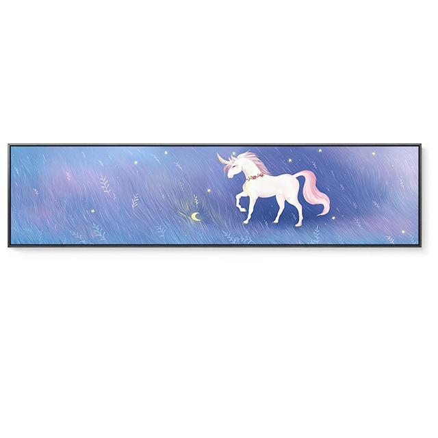 Fantasy Bedside Jednorožec Zasněný plakát a obrazy na plátně Nodic Style Wall Art Plakáty do obývacího pokoje Ložnice Galerie