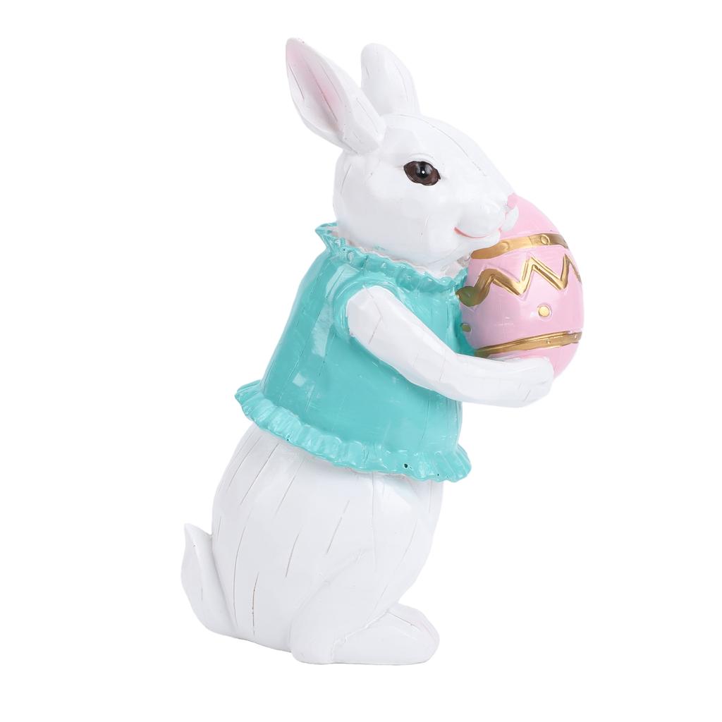 Easter Bunny Decoration Resin Figurine Statue Cute Easter Rabbit Ornament for Home Holiday Gift Style B