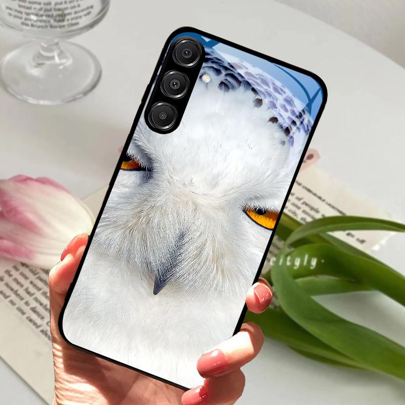 For Samsung A26 5G Case Hard PC Tempered Glass Phone Cover For Samsung Galaxy A36 A56 5G Fashion Animal Glass Protector Cases
