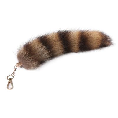 30cm Furry Fox Raccoon Tail Keychain Soft Fur Pendant Decoration Fashion Women's Bag Charm Cosplay Props Accessories