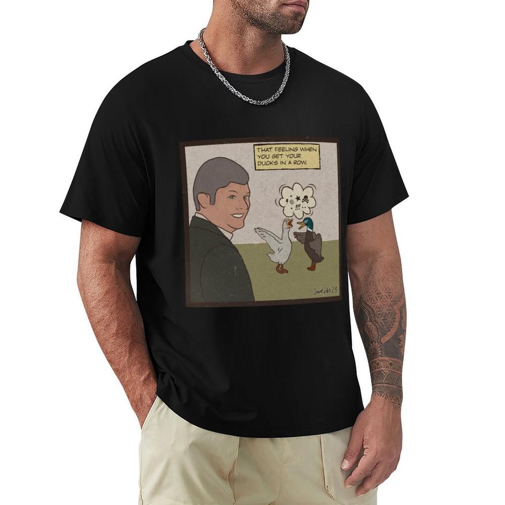 Getting your ducks in a row TShirt cotton graphic tees sweat shirts graphic tee funny costumes shirts men graphic