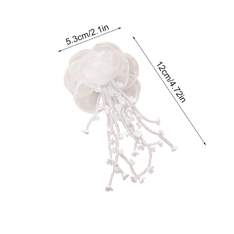 1 Stück Blumendekoration Fairyism Quaste Zarte Netzblume Handgefertigt DIY Satte Farben Bekleidungszubehör Haarschmuck