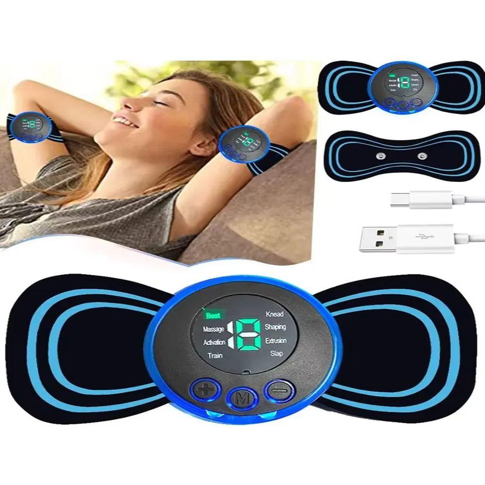 8 Modes Mini Massage Patch Portable Design Cervical Massager  Muscle Fatigue Relieve