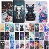 Leather Flip Phone Case For Samsung Galaxy S24 Ultra S23 Plus S23 FE Cat Butterfly Painted Wallet Card Holder Cover