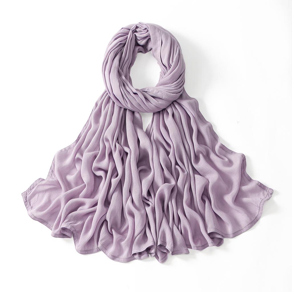 Muslim Hijabs for Women Scarf Thin Plain Shawls Femme Musulman Soft Viscose Rayon Headscarf Islamic Turban Headband 200x85cm