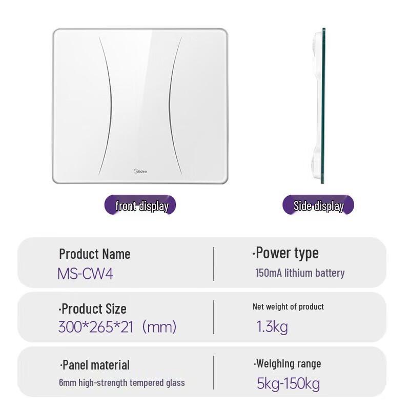 Midea Smart Body Fat Scale with LED Display