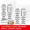 Spice Jar Labels Preprinted Black Letters Clear Stickers Fit Round or Rectangle Spice Jars Herb Seasoning Kitchen Labels