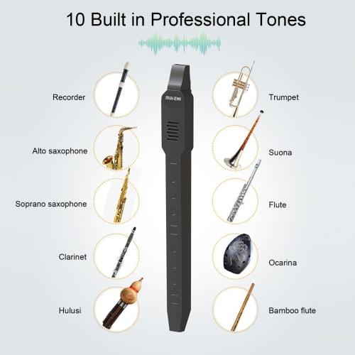 Aerophone Digital Wind Instrument, a MIDI Digital Wind Synthesizer for Children, Teachers, Seniors, and Teenagers, with Built-in Battery (black)