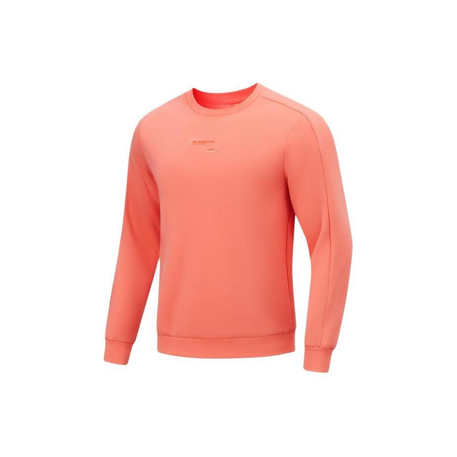 

Li Ning Plain Knitted Pullover Sweatshirt Men tops Orange AWDU057-6 S