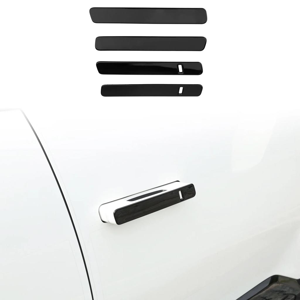 For Kia EV9 LHD Car Exterior Door Handle Cover Cap Set Carbon Fiber Texture Trim