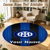 Round Rug Custom NameInter Milan Pattern Non Slip Carpet Home Floor Decor