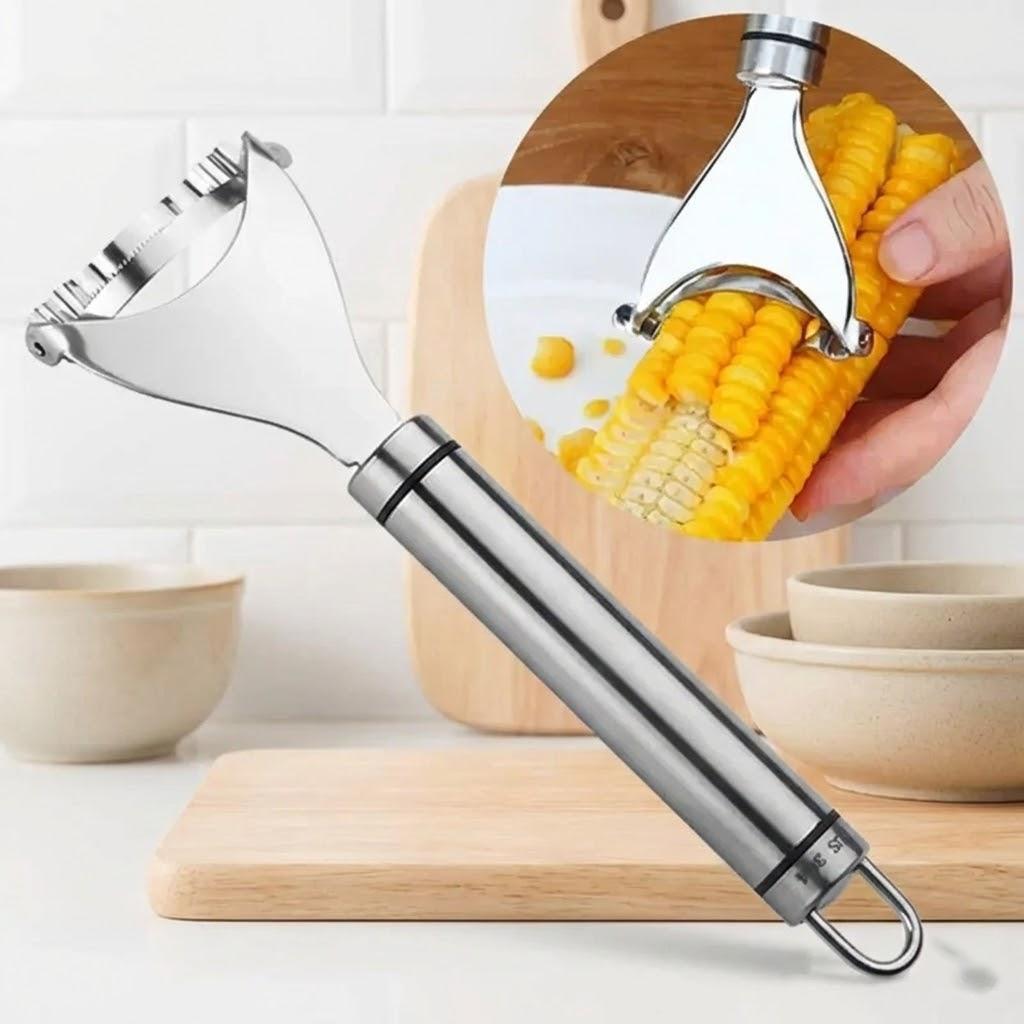 Stainless Steel Corn Stripper Peeler Sheller Tool Kitchen Cutter Slicer Blade for Corn Cob Fruit Vegetable Hand Tool