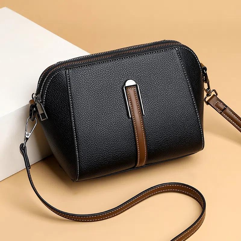 Simple Design Women Shoulder Crossbody Bags Ladies Solid Color Casual Satchel Small Shell Handbags PU Leahter Phone Purse