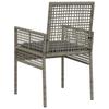Garden Chair with Cushion 2 Pcs Gray 55 X 53 X 85 Cm Poly Rattan