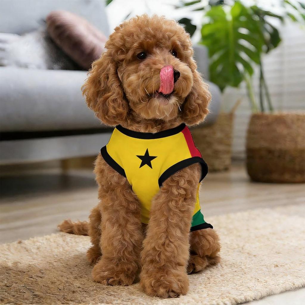 Pet Dog Shirt Sleeveless Lightweight Soft Comfortable Breathable Soccer Inspired Design Casual Wear for Small Medium Dogs