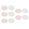 5 Stück Puderquasten Aufbewahrungsbox Rosa Tragbar Achteckig Make-up Puderquasten Behälter Etui für Perlen Nagelspitzen