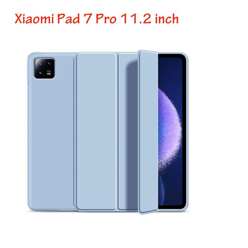 For Xiaomi Pad 7 Pro MiPad 7 2024 Tablet Case for Xiaomi Pad 7 11.2 Inch Smart Folio Soft TPU Back Stand Silicon Cover