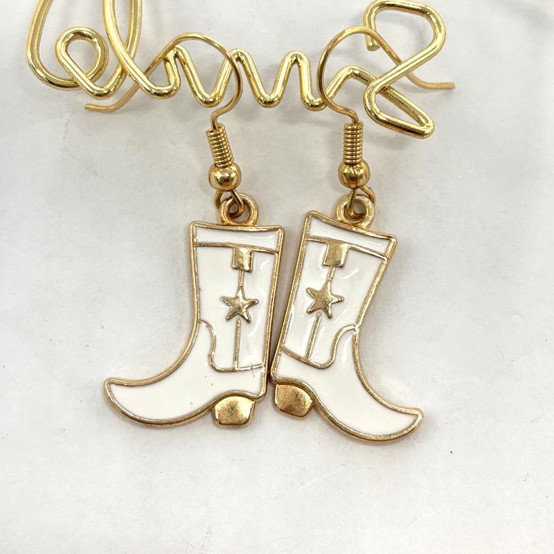 

Модный Стиль Двусторонние Цветные Расписные Масляные Высокие Сапоги Аксессуары для Женщин Серьги