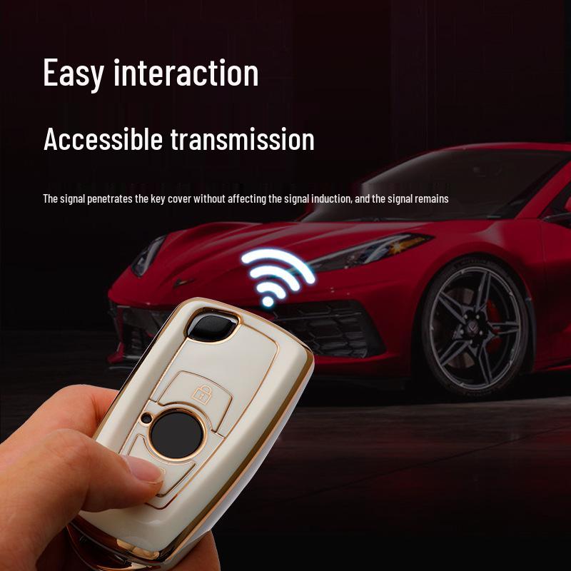 Gold Edge Remote Key Cover for Dongfeng Tianlong KC Qihang Edition Flagship Truck