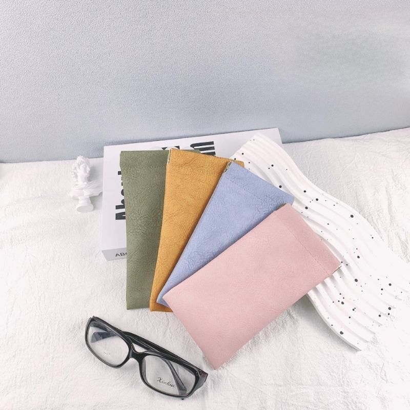 

Кожаный однотонный чехол для очков, солнцезащитные очки, очки для чтения, защитный чехол, чехол, чехол, футляр, аксессуары