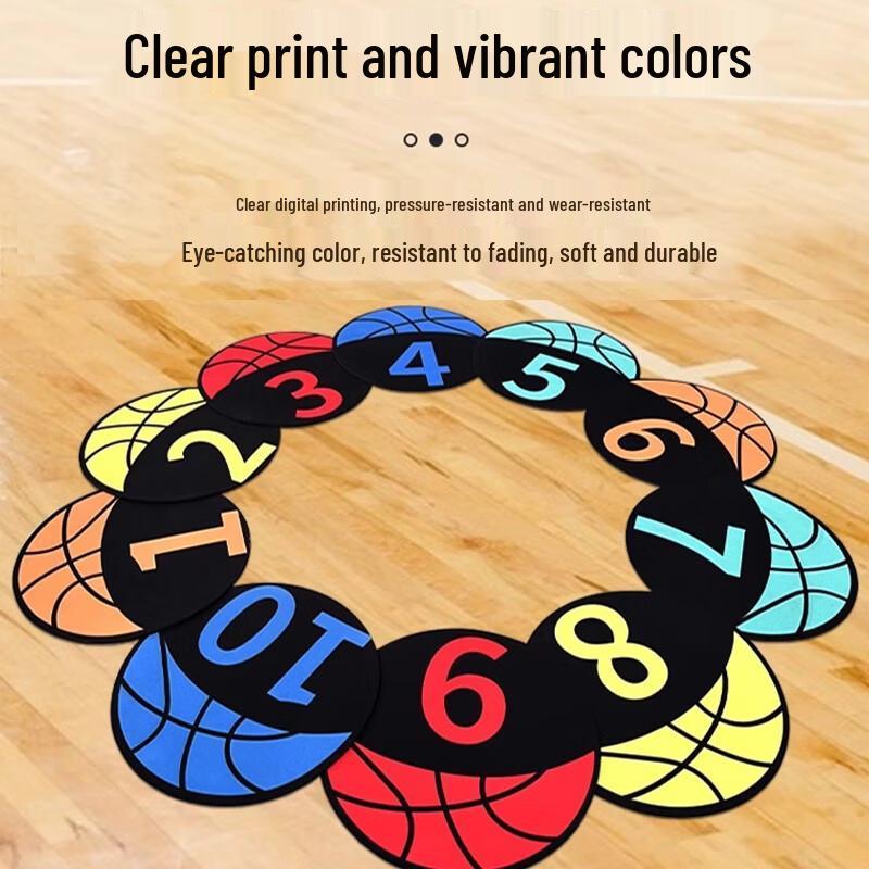 23CM Numbered Sports Training Marker Discs (1-10 Set)