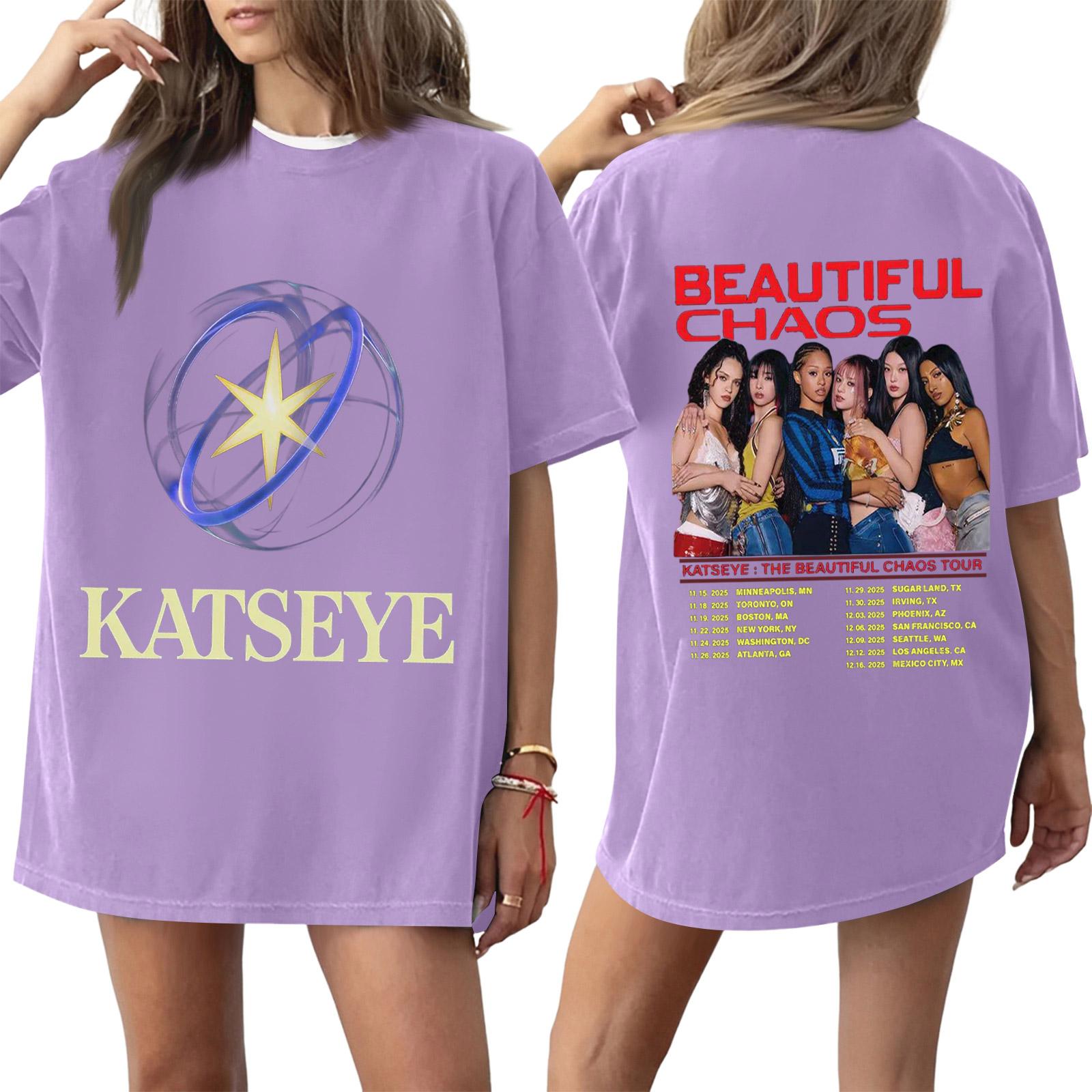 

Жіноча футболка з круглим вирізом, з принтом, з короткими рукавами L фіолетовий