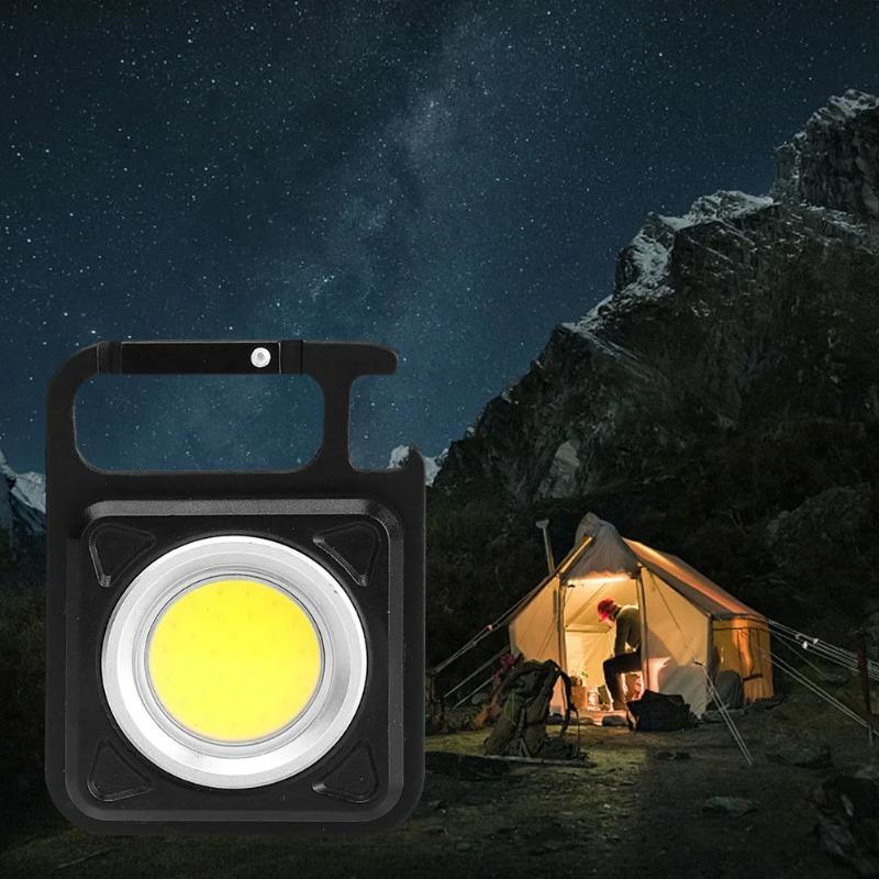 Emergency Light Compact Powerful Hardness Multipurpose Waterproof USB Charging Mini Camping Light LED Flashlight for Outdoor