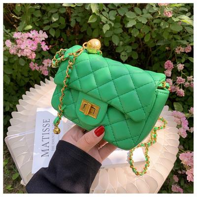 This Year, the Popular Small Square Bag Women's 2025 New Trendy Rhombus Chain Bag High-end Textured Messenger Bag