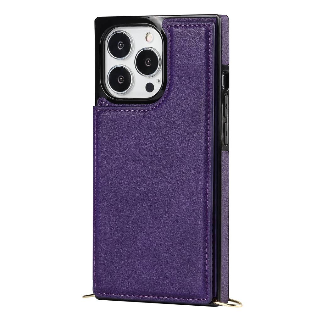 Crossbody Wallet Case for iPhone 14 13 12 11 Pro Max 13 Mini SE 2025 X XS Max XR with Card Slot Holder, Magnetic Flip Folio Case
