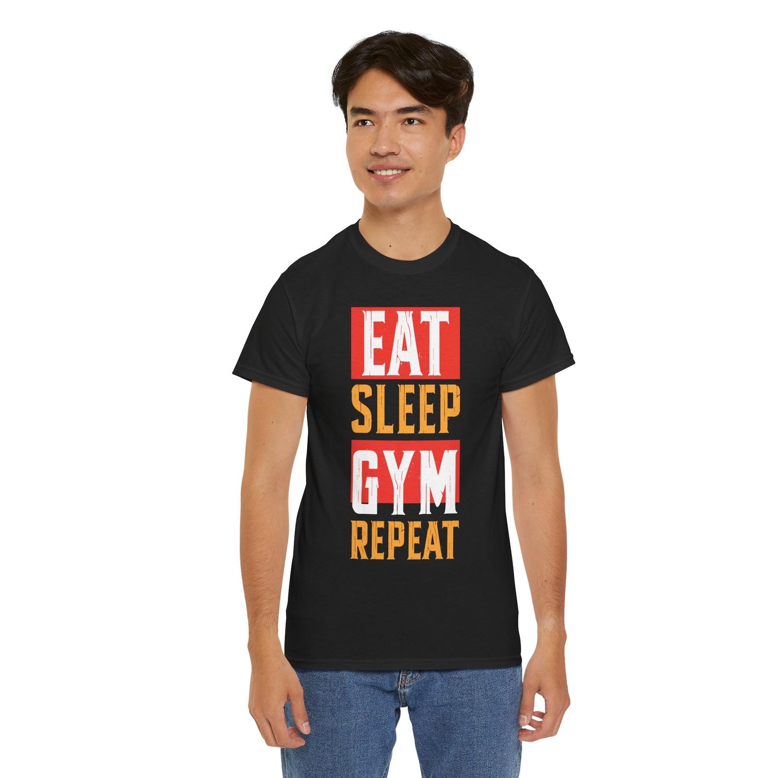 Eat sleep gym repeat typography Shirt| Gym Enthusiast | No Pain No Gain Shirt Unisex T-Shirt XXL