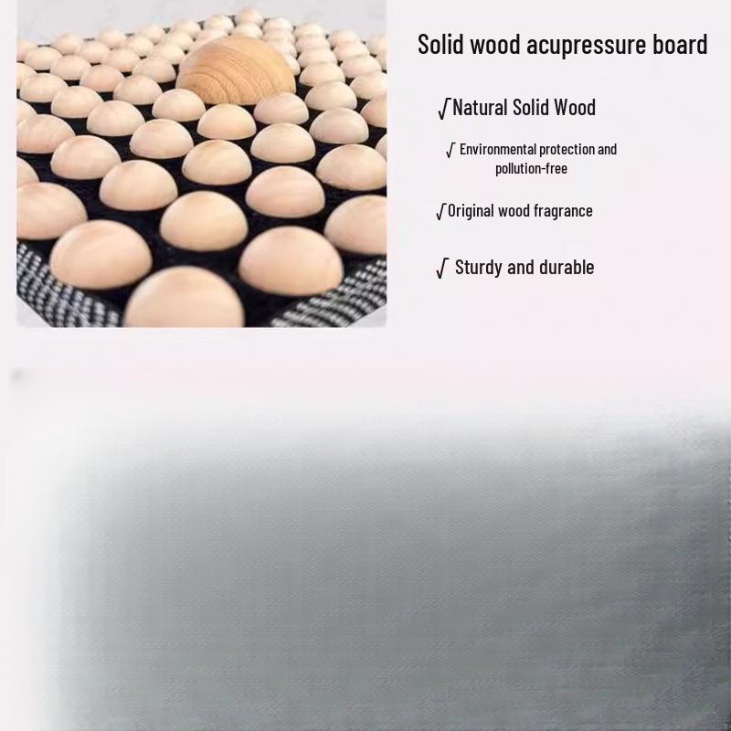 Acupressure Foot Mat: Solid Wood Traditional Chinese Medicine Floor Mat for Unblocking Meridians and Indoor Massage.