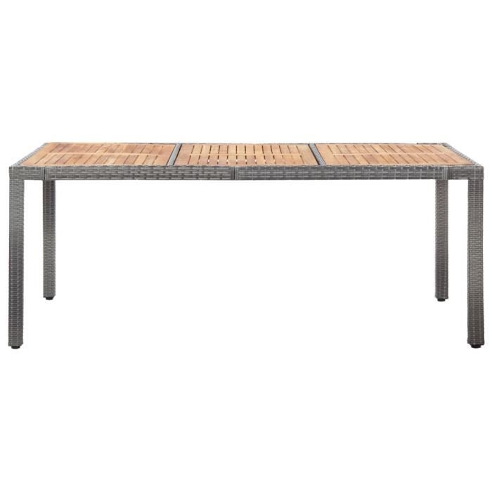VidaXL Mobilier à dîner de jardin 9pcs et coussins Résine tressée Gris