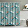 Beach Palm Tree Sun Shower Curtain Waterproof Home Decor For Bathtub Bathroom Cute Blue Floral Design