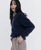 WNDERKAMMER Alpaca Boucle Knit Pullover_Navy
