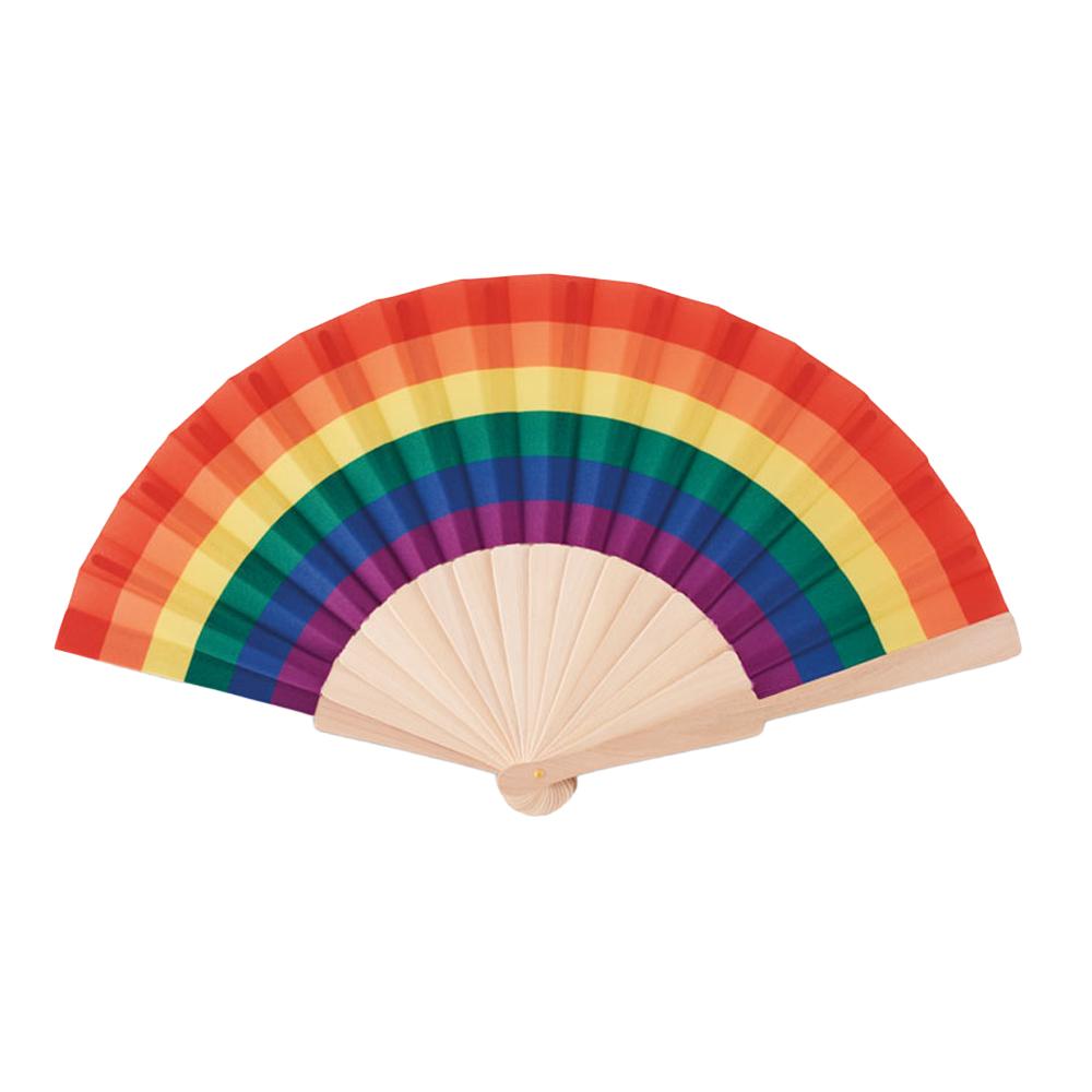 MidOcean Bowfan Rainbow Wooden Handheld Fan