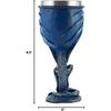 Blue Dragon Goblet Stainless Steel Dungeons and Dragons Gift Chalice Wine Goblet 7 Oz. (Blue Sword Dragon)