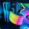 RGB Silicone Silver-Plated Extension Cable for Motherboards - 24p, 6+2p Neon Rainbow Luminous Wire