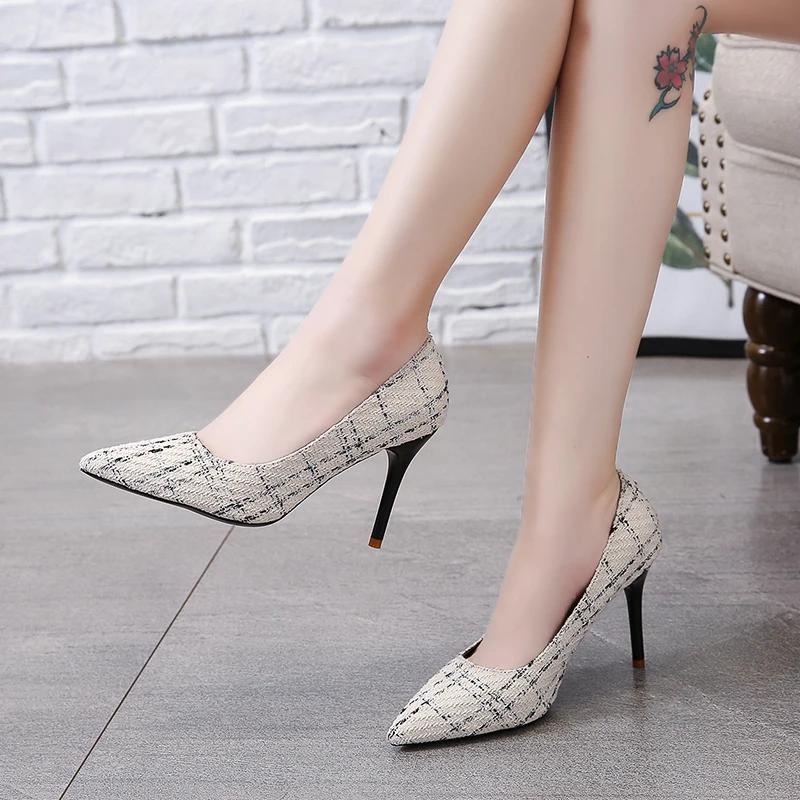 Fashion Women's Shoes 2024 Hot Sale Shallow Women's High Heels Fashion Color Matching Office and Career Sexy Pointed Toe Heels Women