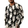 Men's Long Sleeve Shirt for Halloween Casual Wear