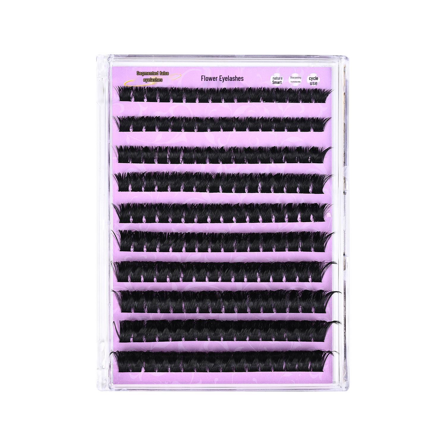 

Natural Curl Black Stem Segmented False Eyelashes - European & American Style 10-16mm